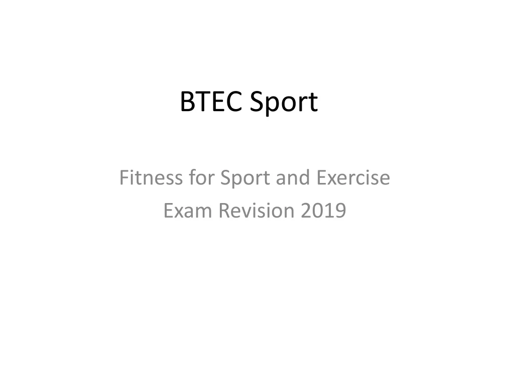 btec sport