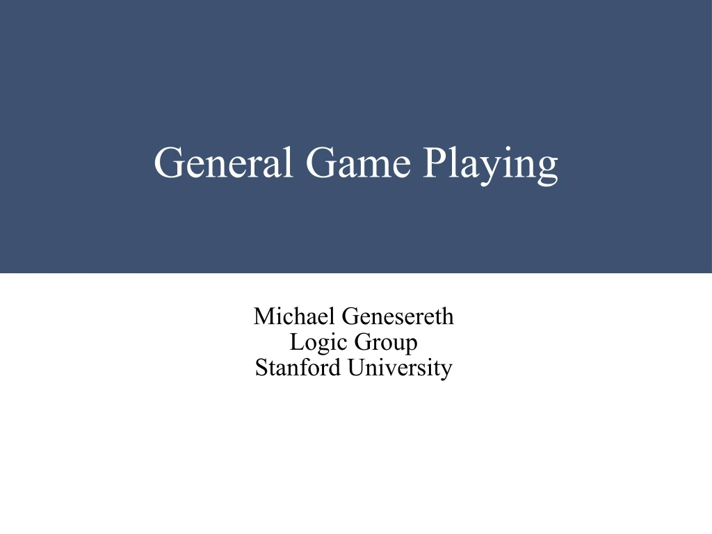 general game playing