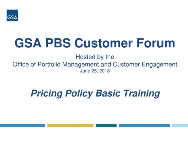 Pricing Policy Basic Training