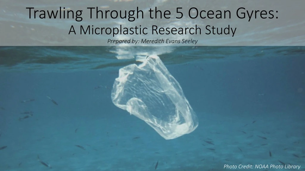 trawling through the 5 ocean gyres a microplastic research study prepared by meredith evans seeley