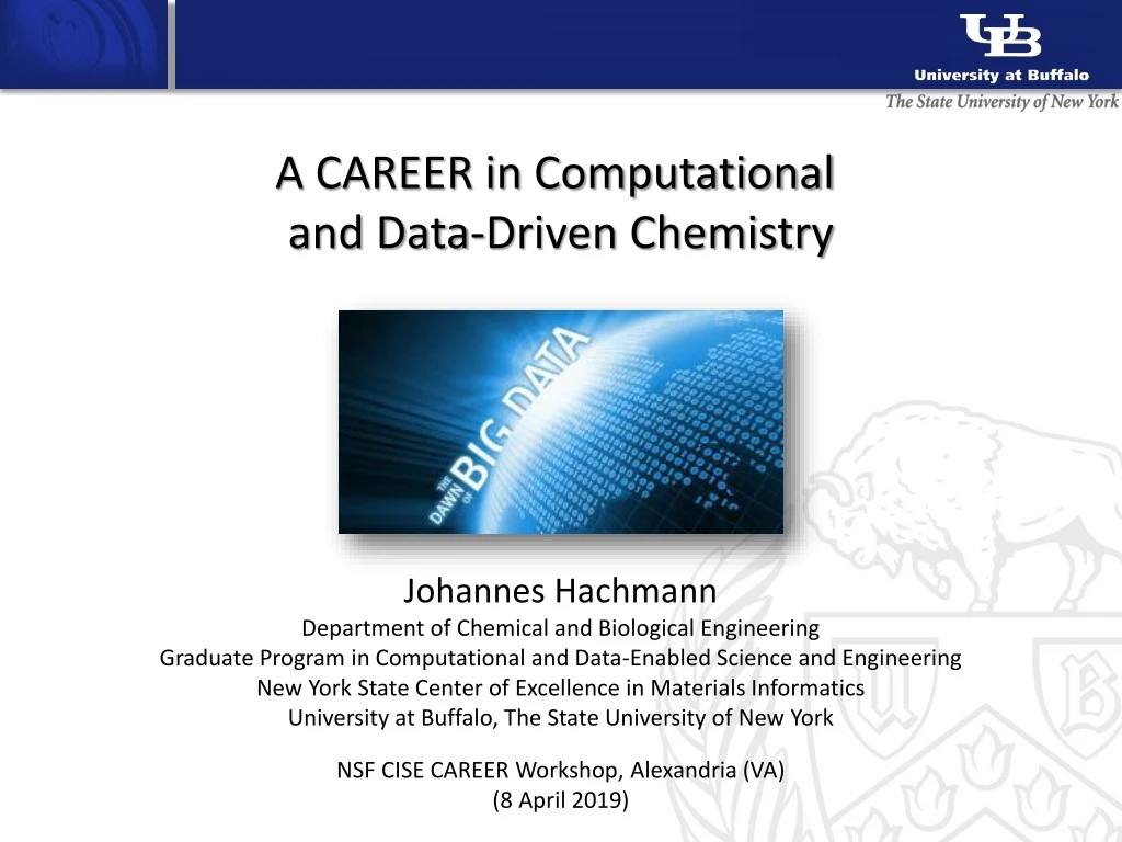 a career in computational and data driven
