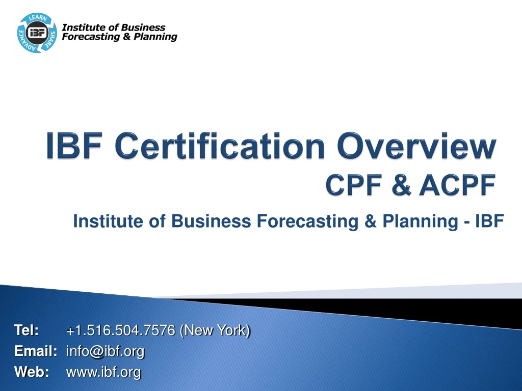 ibf certification overview cpf acpf