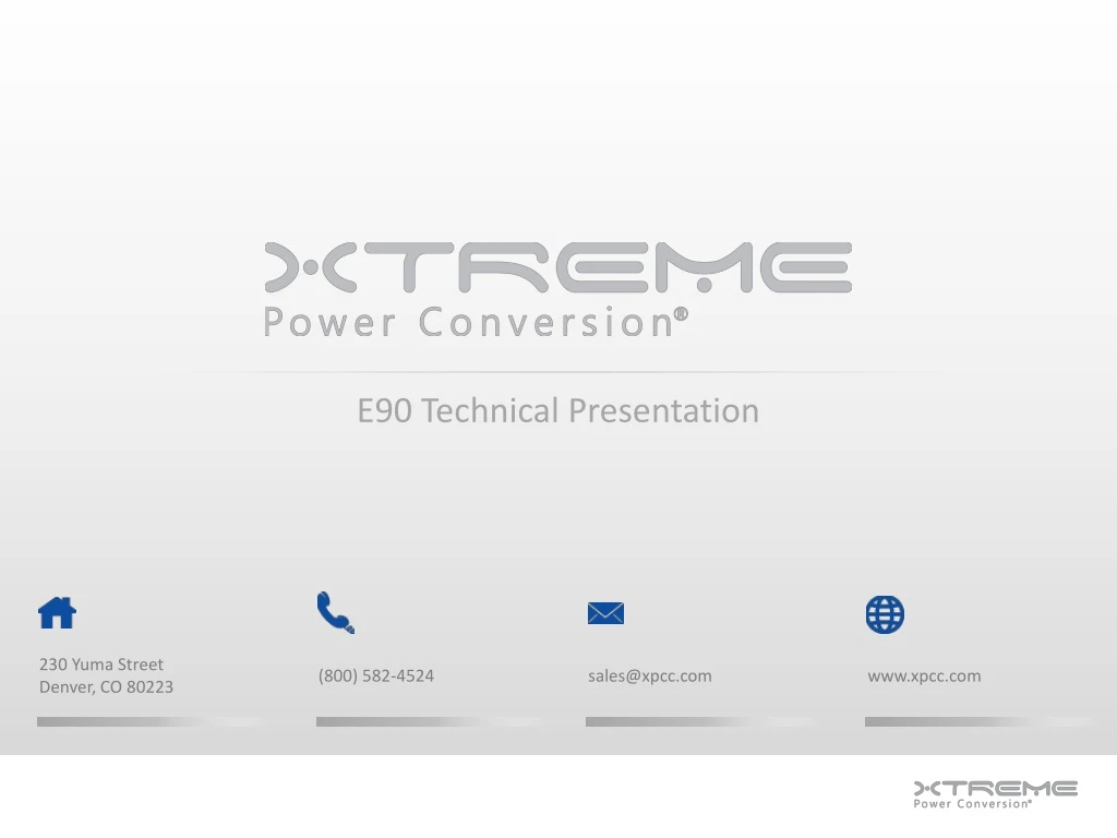 e90 technical presentation
