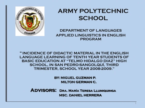 ARMY POLYTECHNIC SCHOOL