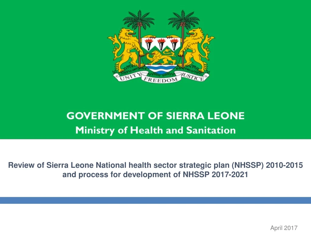review of sierra leone national health sector