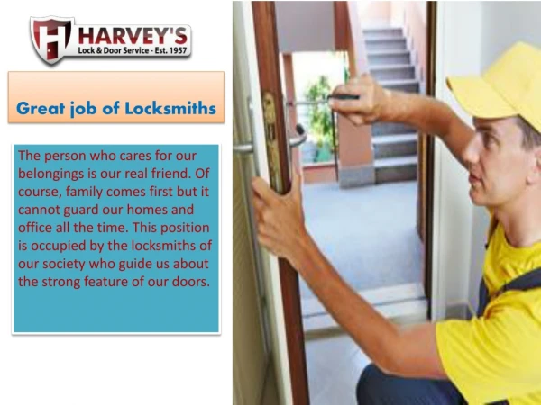 Locksmiths | Harvey Locks