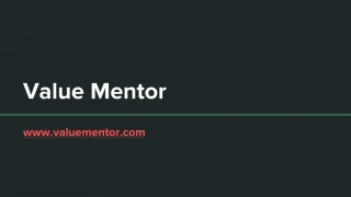Core Areas of ValueMentor - slide 1