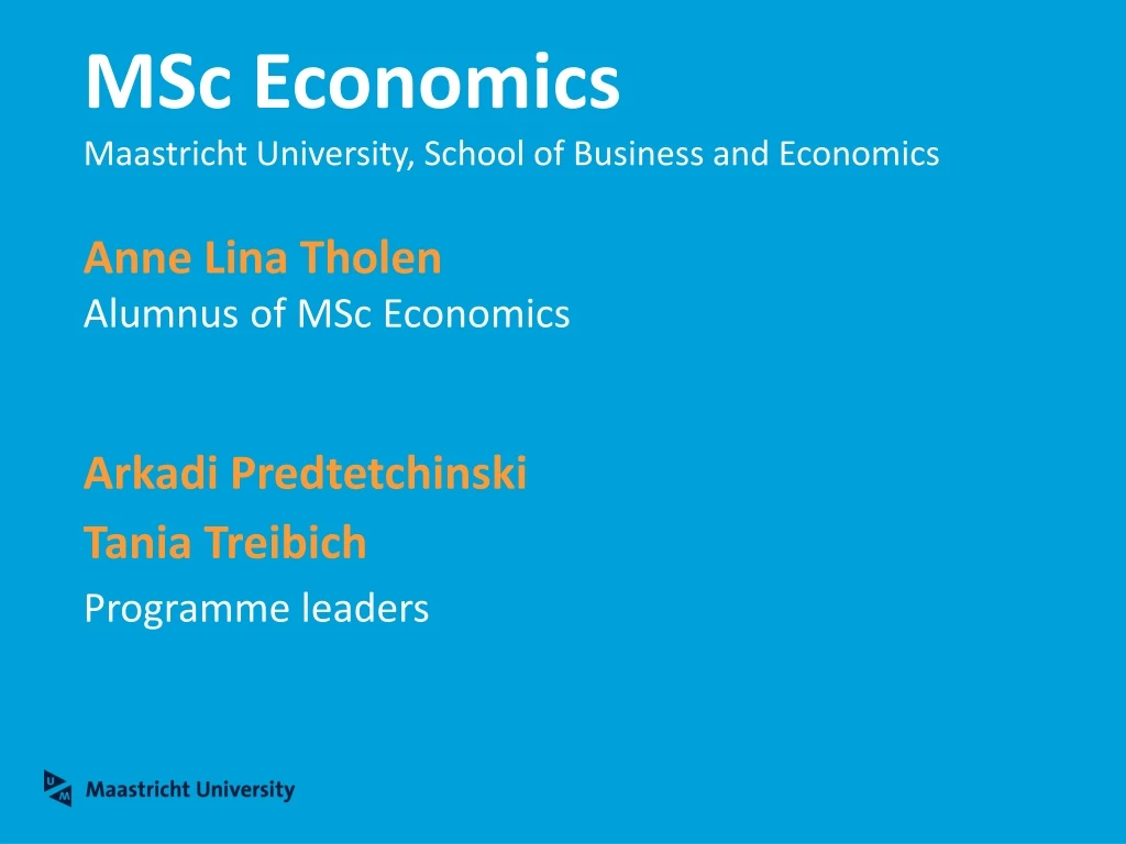 msc economics maastricht university school of business and economics