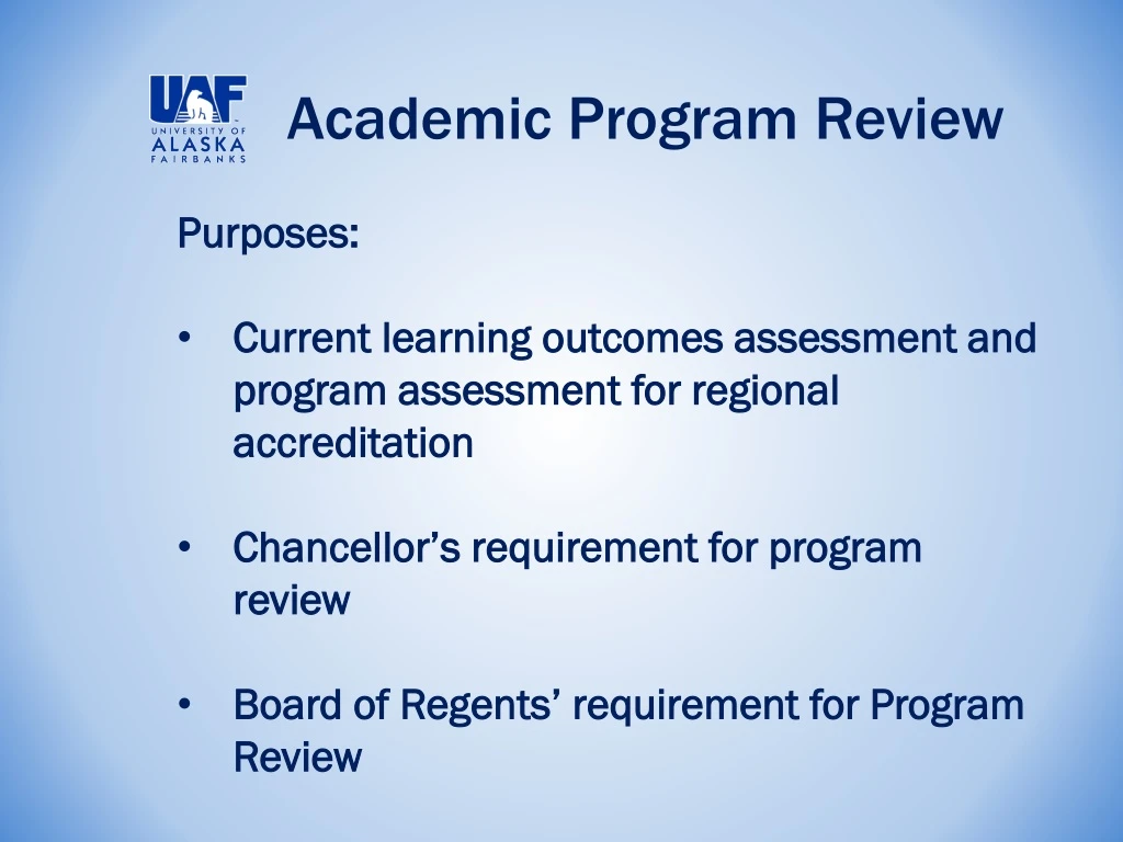 academic program review