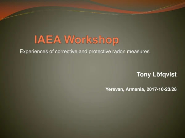 IAEA Workshop
