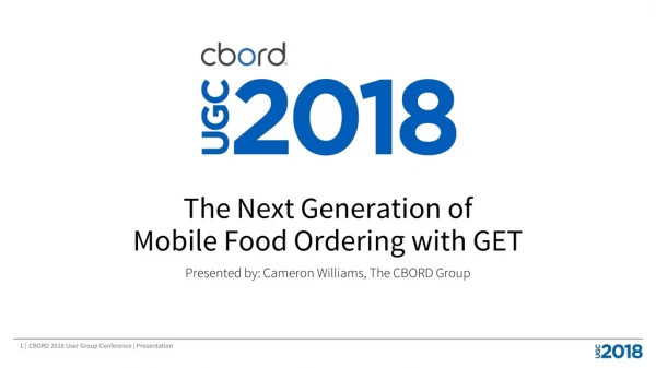 The Next Generation of Mobile Food Ordering with GET