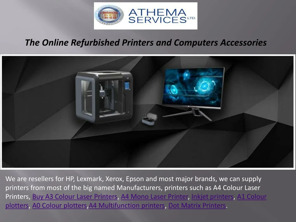 the online refurbished printers and computers