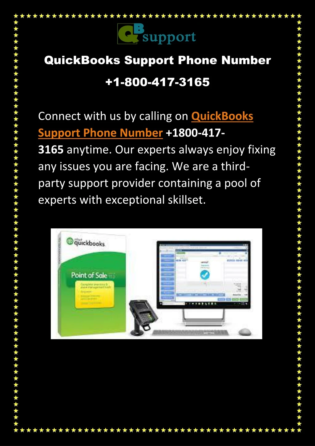 quickbooks support phone number 1 800 417 3165