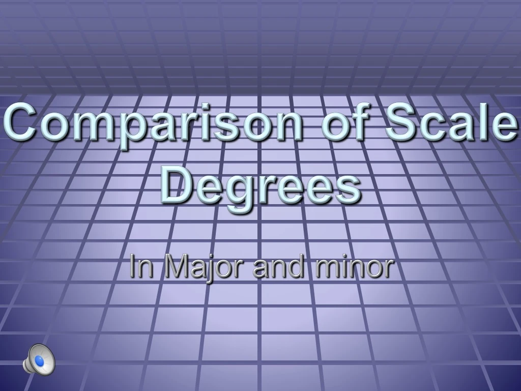 comparison of scale degrees