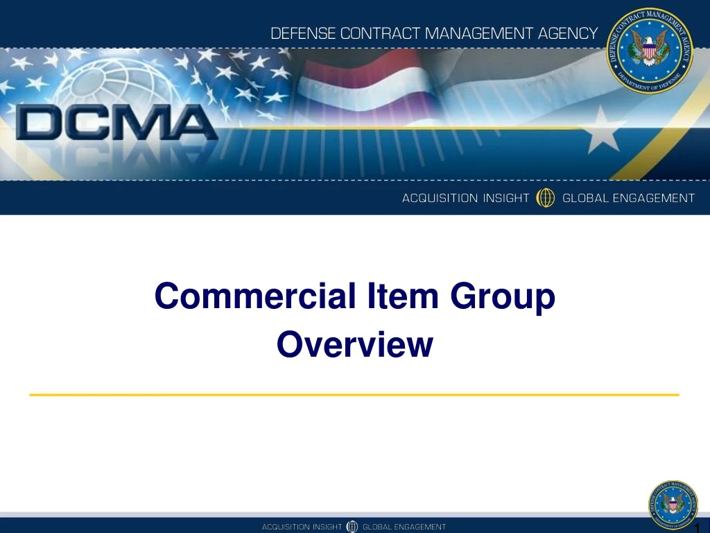 commercial item group overview