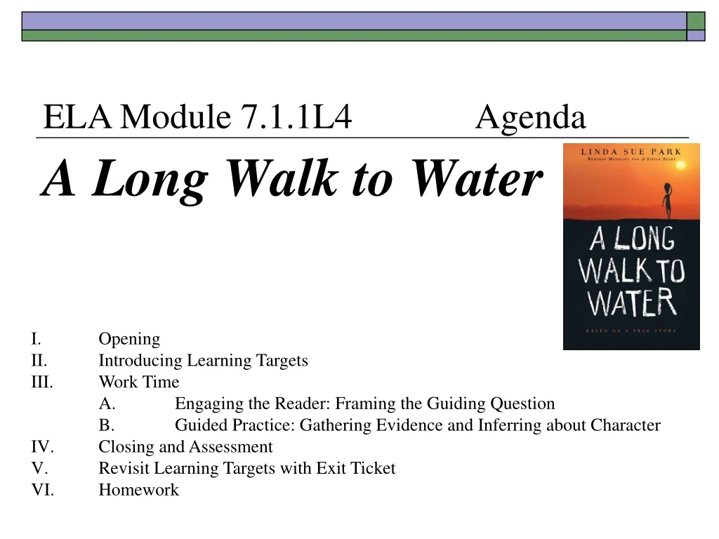 ela module 7 1 1l4 agenda