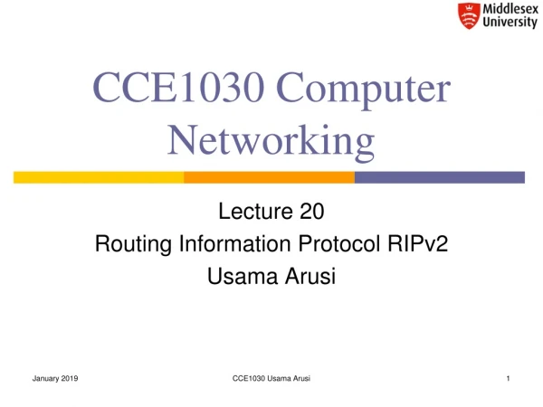 CCE1030 Computer Networking