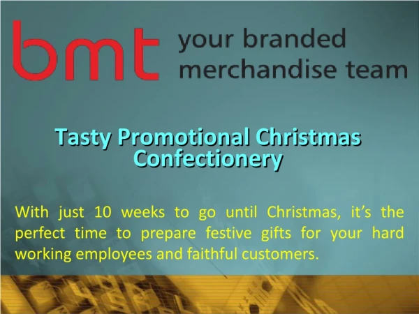 Tasty Promotional Christmas Confectionery
