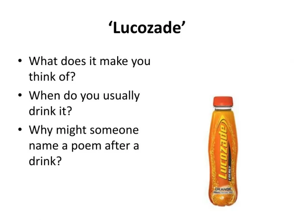 ‘ Lucozade ’