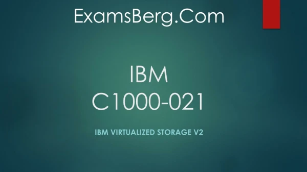 IBM C1000-021 Braindumps