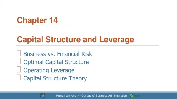 Chapter 14 Capital Structure and Leverage