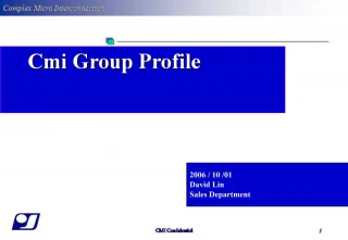 Cmi Group Profile - slide 1