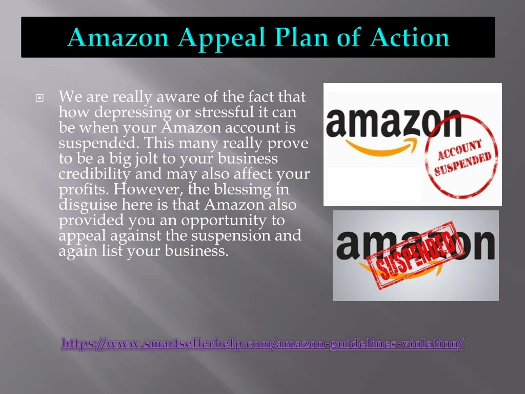 amazon appeal plan of action