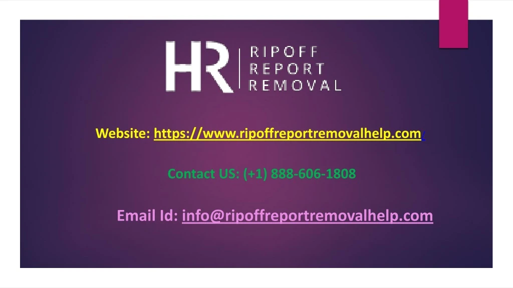 website https www ripoffreportremovalhelp com
