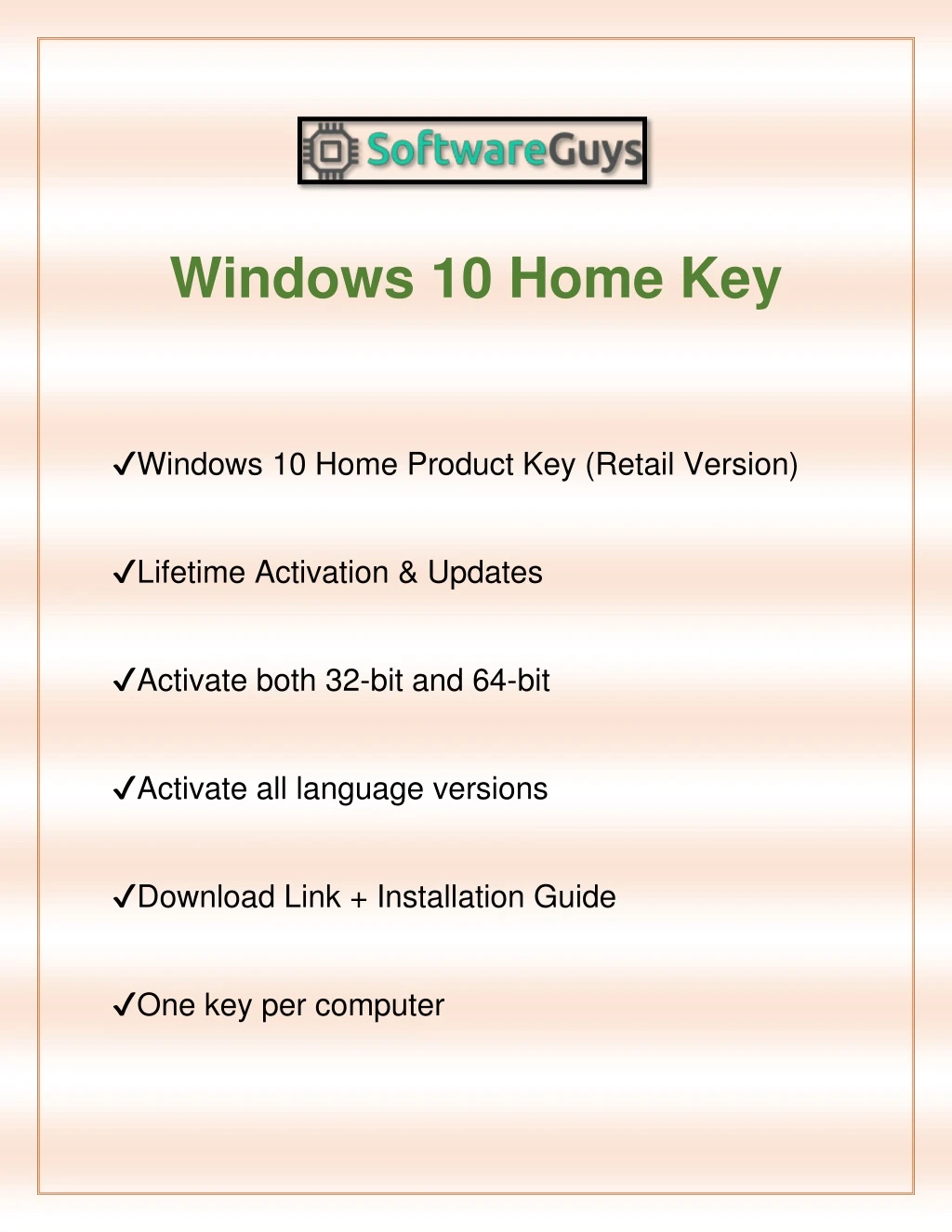 windows 10 home key