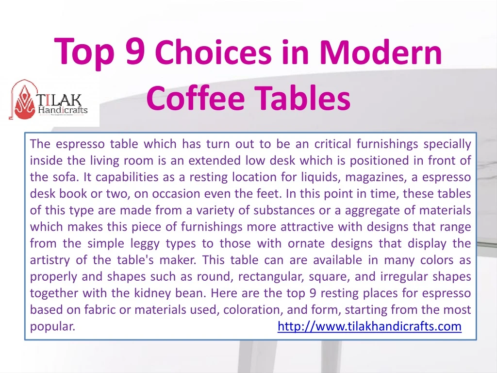 top 9 choices in modern coffee tables