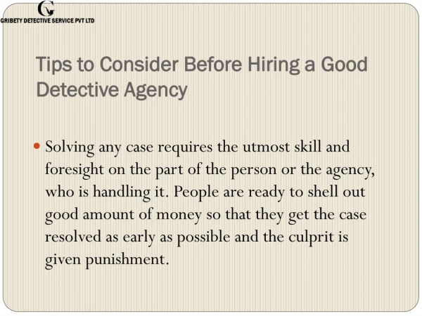 Tips to Consider Before Hiring a Good Detective Agency