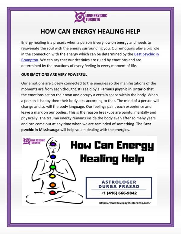 How Can Energy Healing Help