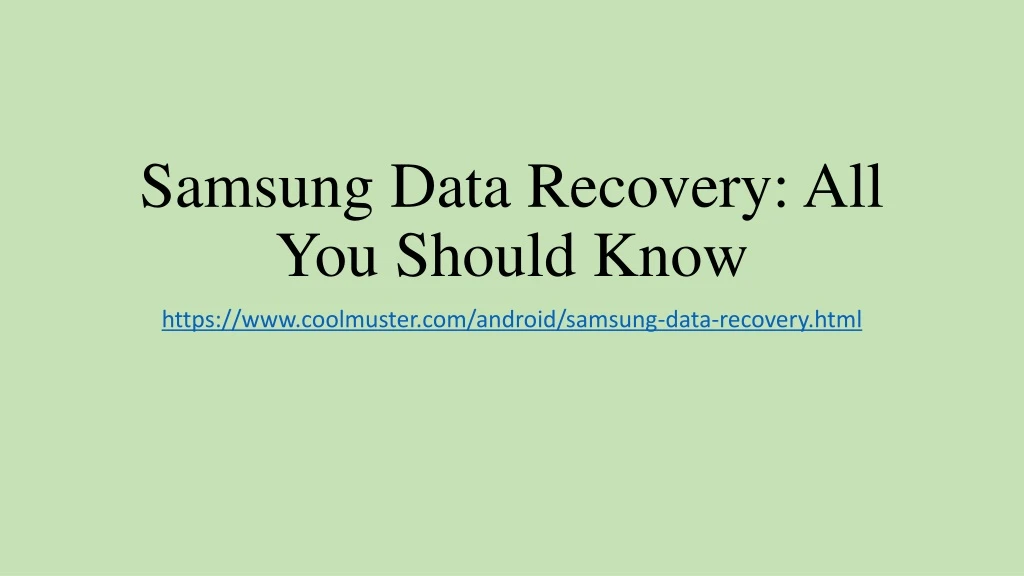 samsung data recovery all you should know