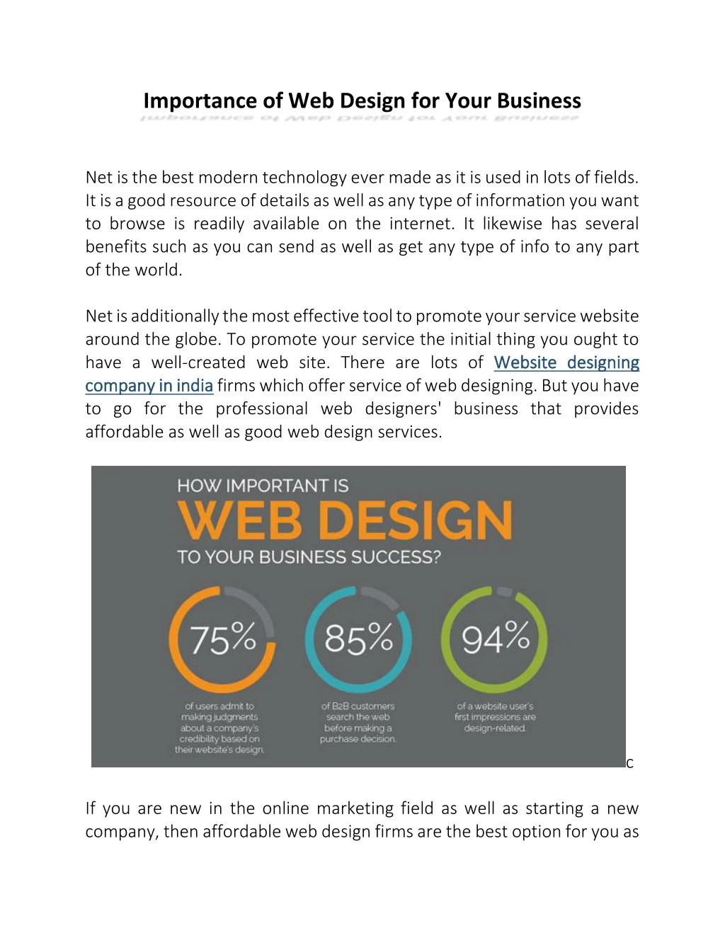 importance of web design for your business