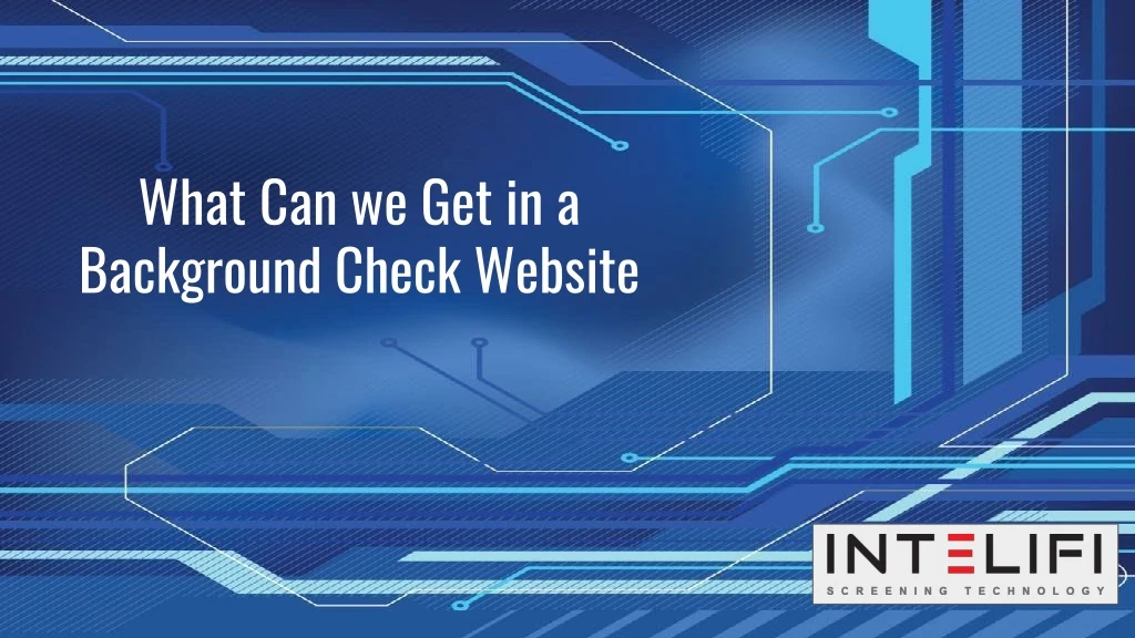 what can we get in a background check website