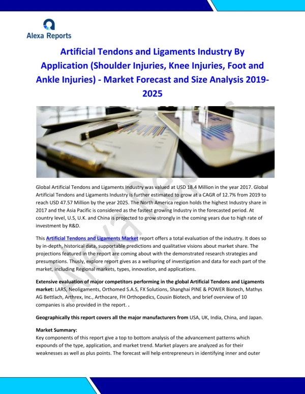 Global Artificial Tendons and Ligaments Industry By Application
