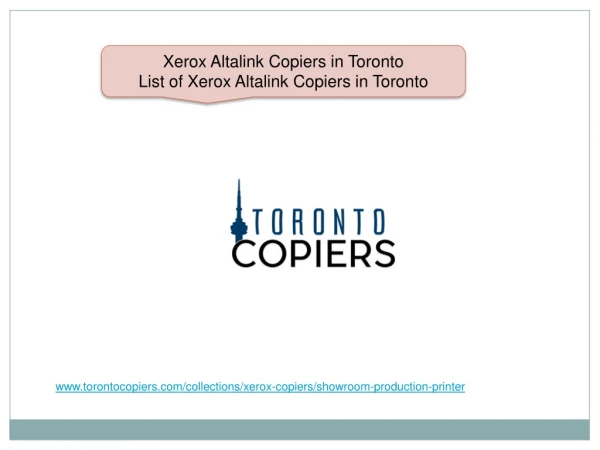 Xerox Altalink Copiers in Toronto