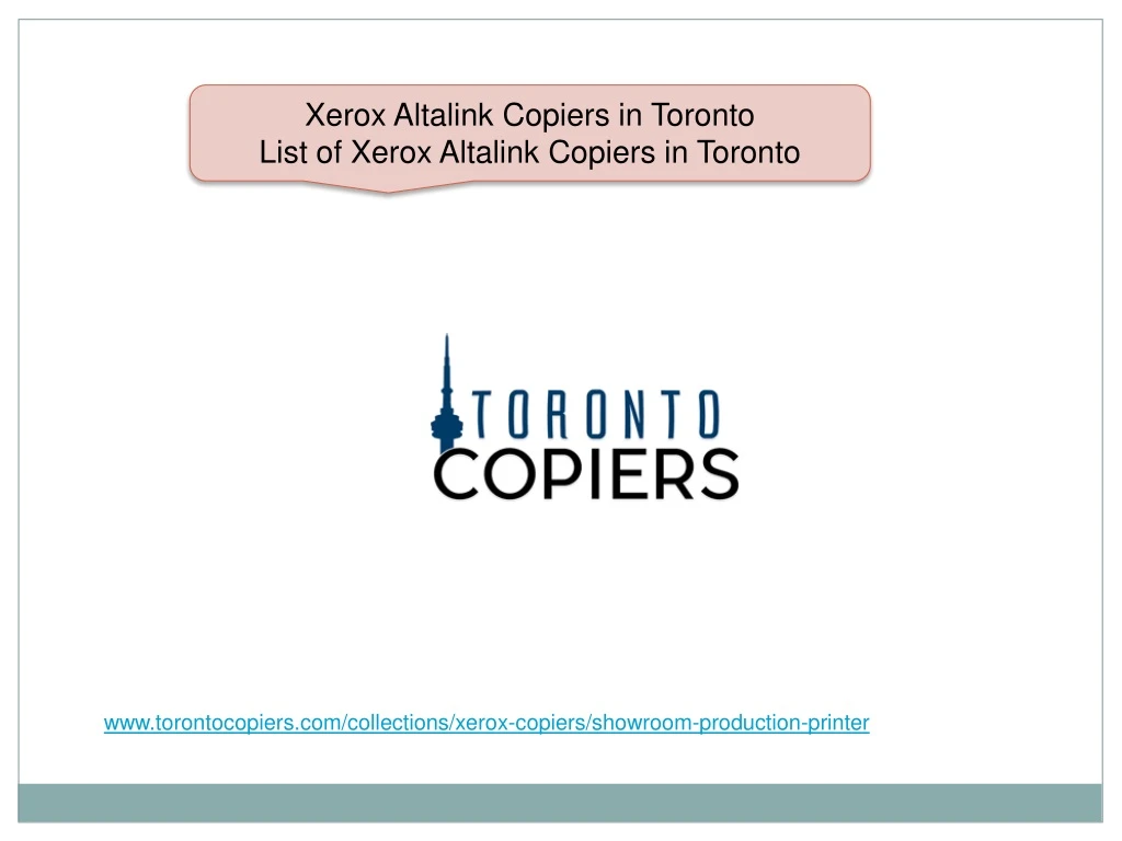 xerox altalink copiers in toronto list of xerox