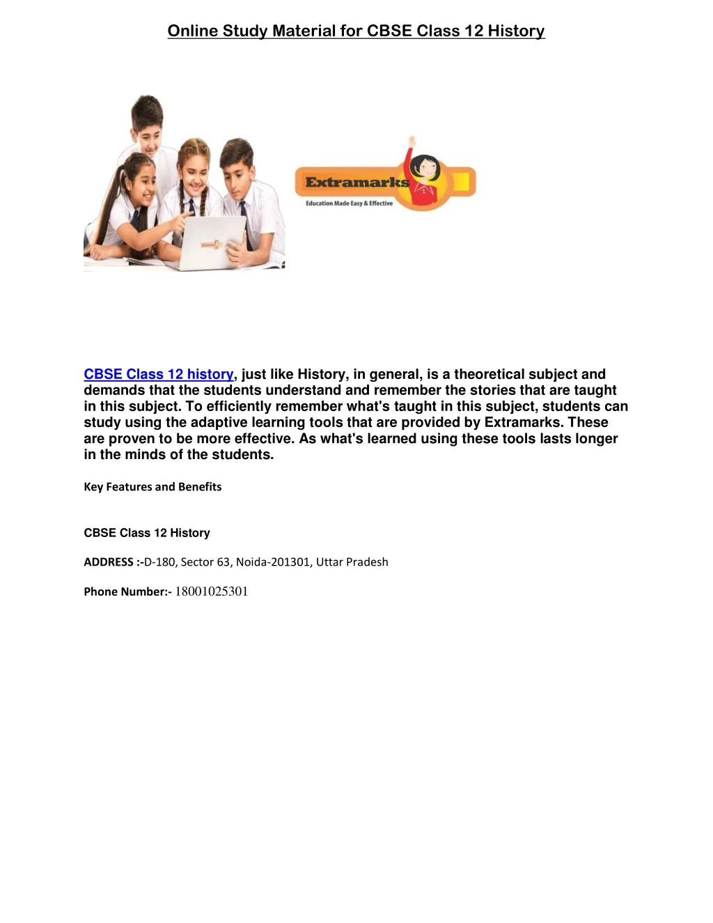 online study material for cbse class 12 history