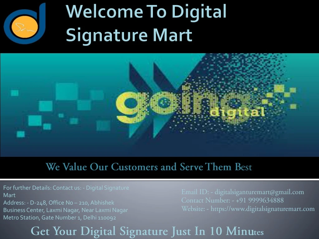 get your digital signature just in 10 minu tes