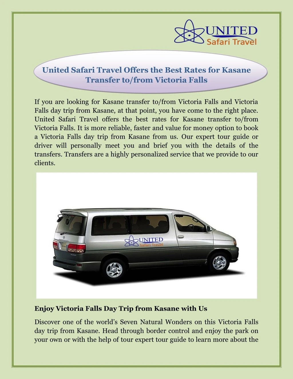 united safari travel offers the best rates