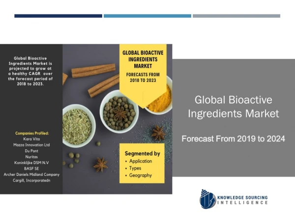 Bioactive Ingredients Market Growing at a 7.06% CAGR During 2019 to 2024