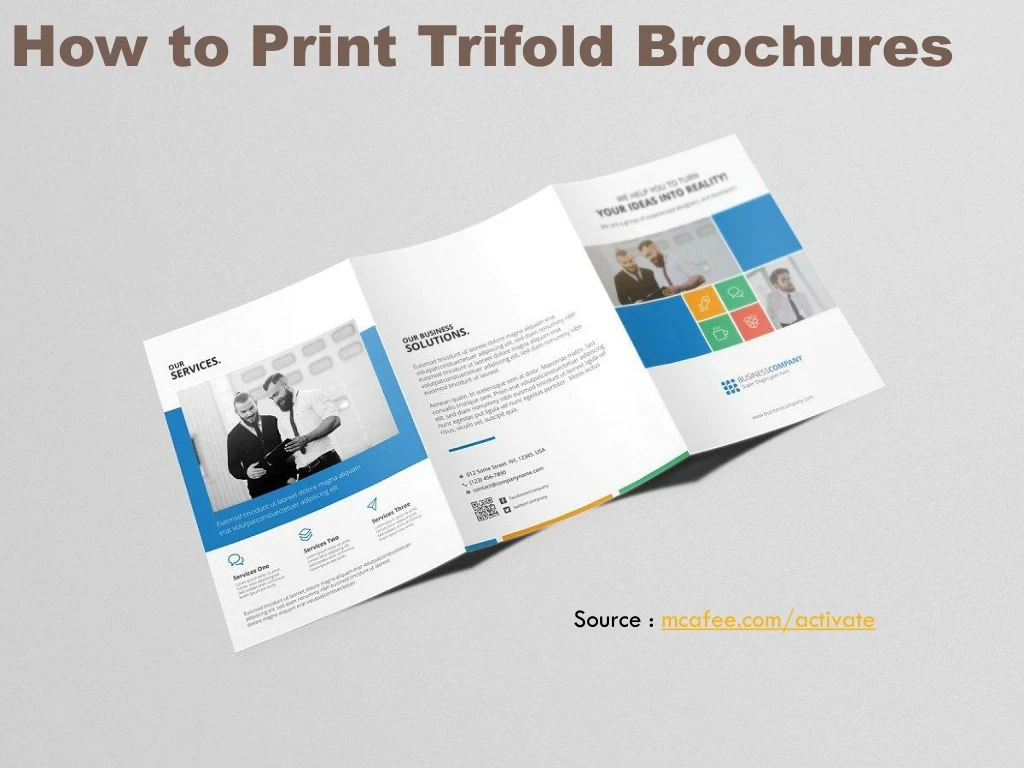 how to print trifold brochures