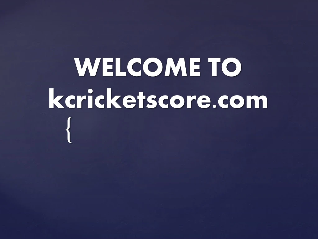 welcome to kcricketscore com