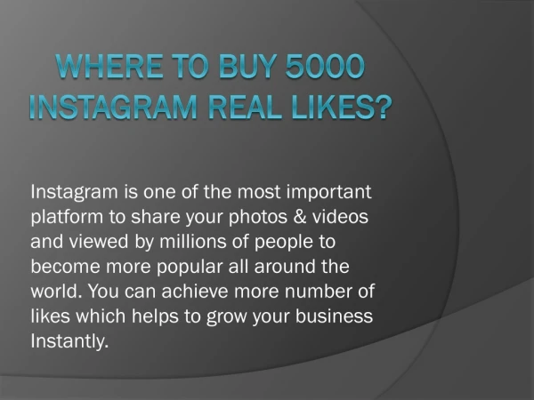 Where to Buy 5000 Instagram Real Likes?