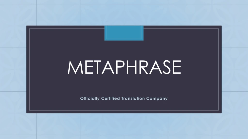 metaphrase