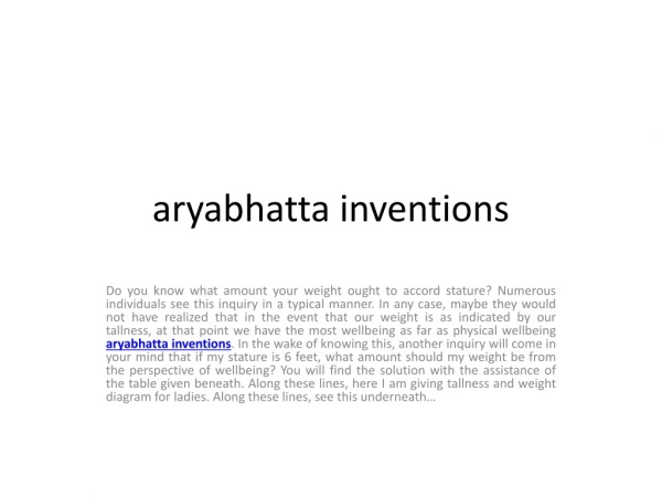 aryabhatta inventions