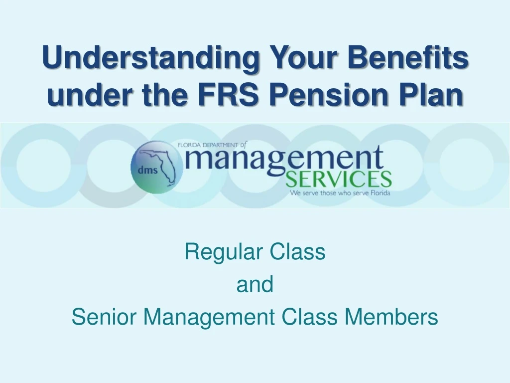 understanding your benefits under the frs pension plan