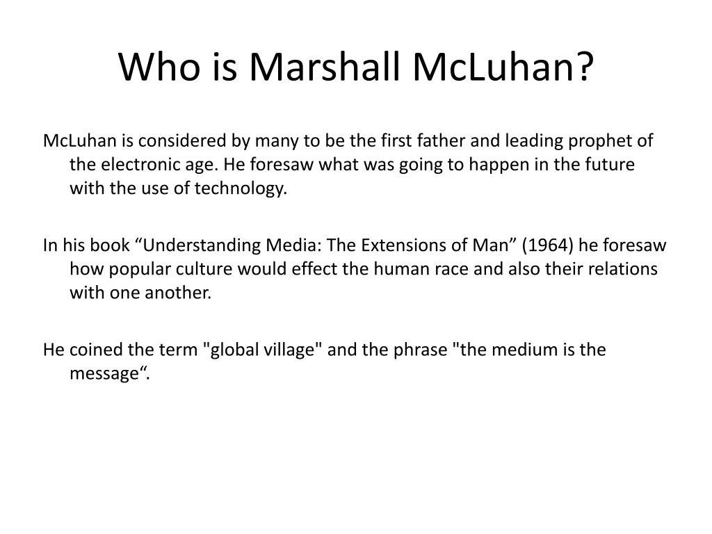 who is marshall mcluhan