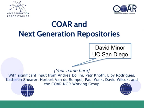 COAR and Next Generation Repositories